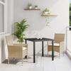 VidaXL 3-piece Garden Dining Set with Cushions In Beige Poly Rattan 3379800