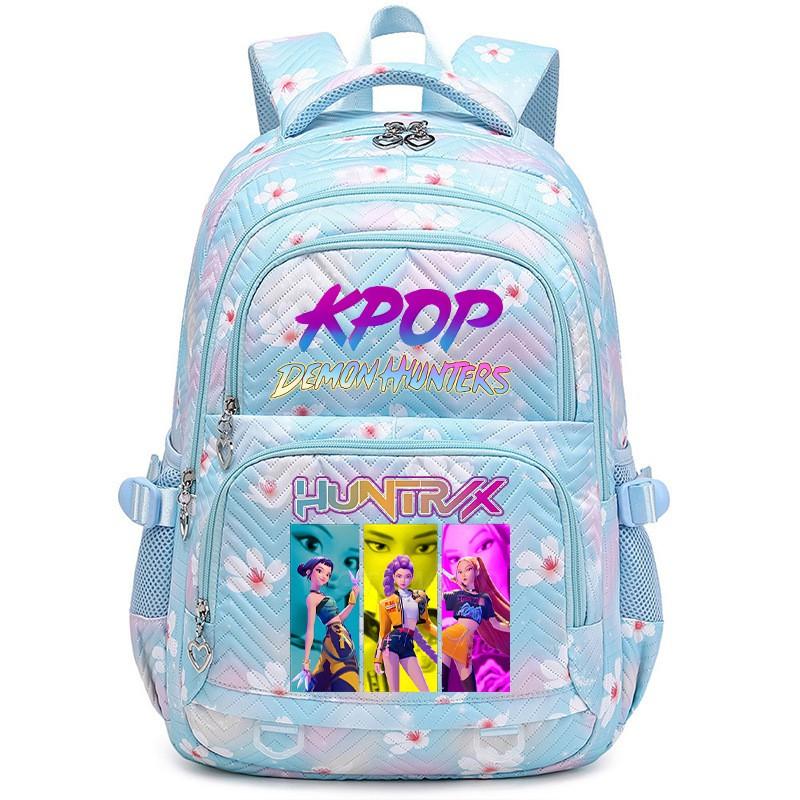 Anime Print Stylish Unisex School Backpack Teens Nylon Waterproof 13-inch Laptop Compartment 20-35L Capacity