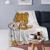 Милые пледы Rilakkuma в виде кошек, мягкие, теплые, фланелевые, пледы для кровати, постельное белье, для кровати, гостиной, пикника, путешествий, дома, дивана