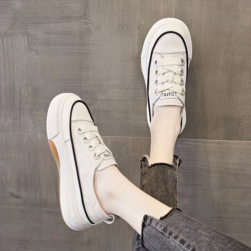 Женская обувь с круглым носком, милая, кавайная, женская обувь, розовая, высокая, на платформе, хлопок, дешевая, новое поступление 2024 года, городская, осенняя обувь, повседневная