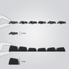 Keycaps Thin Womier Low Profile PBT Keycaps Custom Keyboard Keycaps 132 Keys for Cherry Gateron MX Switches Mechanical Keyboard Black 60% 65% 75% 80%
