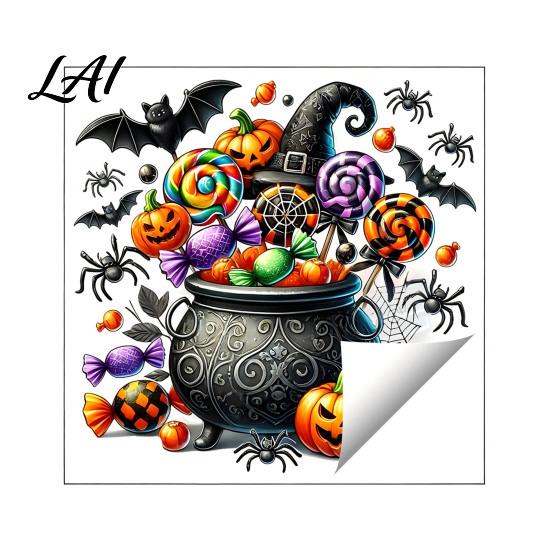Reusable PVC Window Decor Halloween Static Sticker Cartoon Candy Jar/Scarecrow Shape Clings Removable Glass Art for Parties Decorative Decals