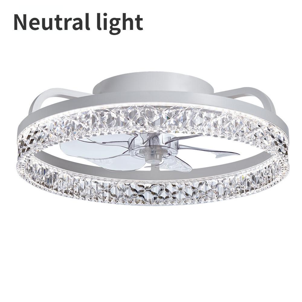 Светодиодный потолочный вентилятор для спальни, интеллектуальный бесшумный вентилятор, современный и модный электрический потолочный вентилятор, лампа 50 * 50 * 16 см