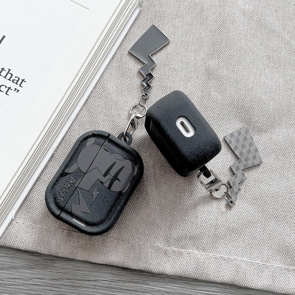 Male Dark Gray Cartoon Birthday Gift For Pokémon For Little Pendant For Airpods Pro2/4/2/3/Pro2 -Drop Case