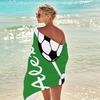 Индивидуальное пляжное полотенце для футбола с персонализированной печатью имени, мягкое, быстросохнущее, большое банное полотенце для спортивных фанатов, подарок для детей