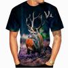 Deer Animal Series Men Top Summer Short Sleeve T-shirt 3D Printed Tee Shirts Men's Tees Casual Outfit