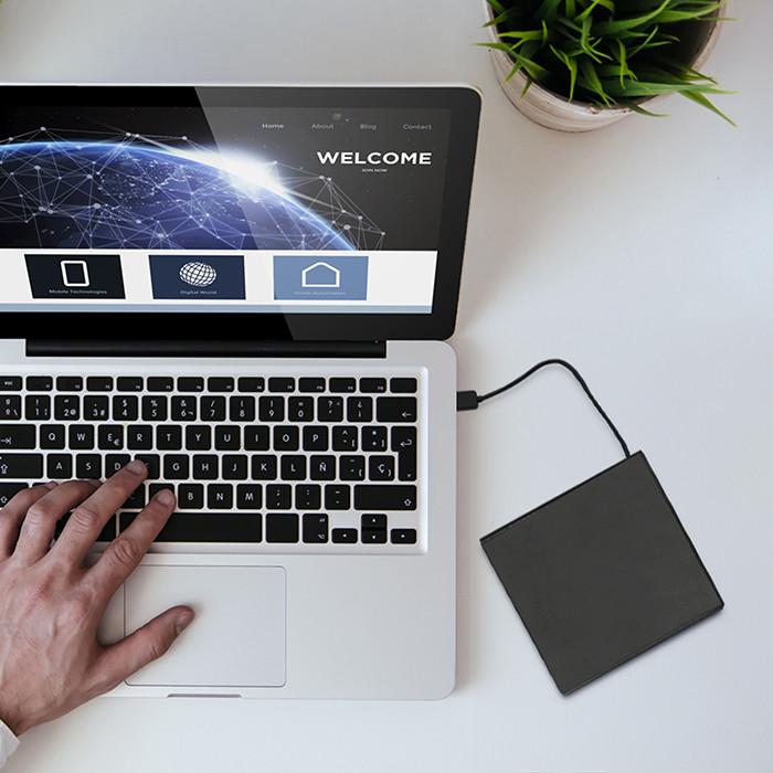 Qoltec Корпус/карман для оптического привода CD/DVD SATA | USB 2.0 | 12,7 мм