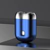 Мини-электробритва с двойной головкой, USB-перезаряжаемая, водонепроницаемая, дорожная, роторная бритва, портативный триммер для мужчин, инструмент для удаления волос и бороды, подарок отцу, парню