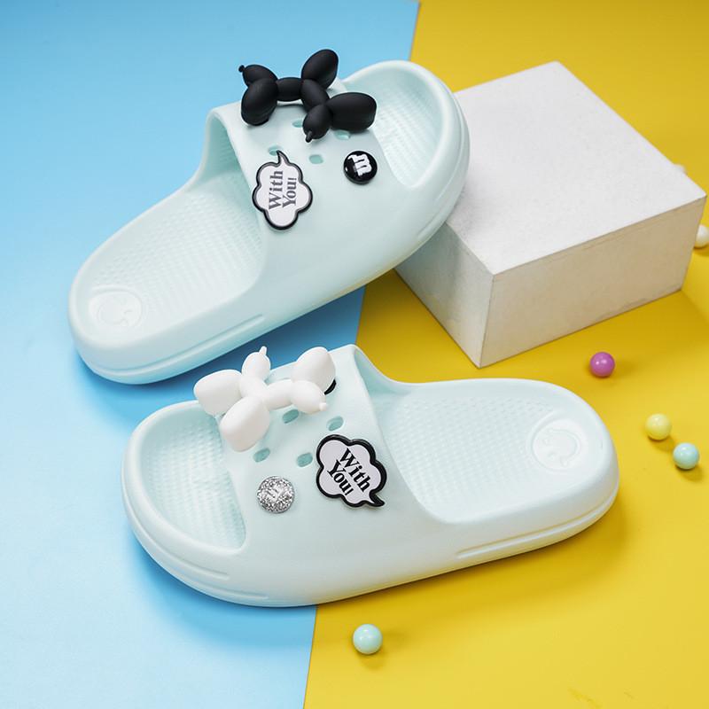 Удобные мультяшные детские тапочки для лета, домашние, надеваемые, мягкие ЭВА-тапочки