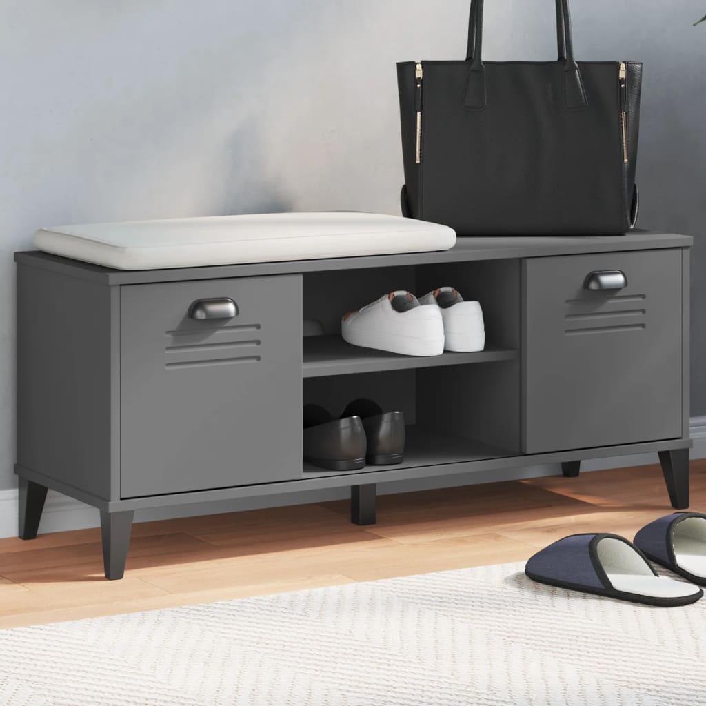 Shoe Bench VIKEN Anthracite 106x35x45 cm Wood Based Material