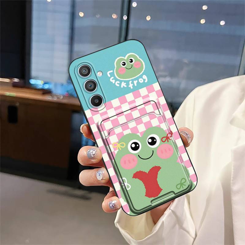 Мультяшный ТПУ чехол для телефона для Samsung Galaxy S24 Plus/S24+/S24 Pro Слот для карт Мягкий чехол Полная защита Сумка для карт Пыленепроницаемый Прочный