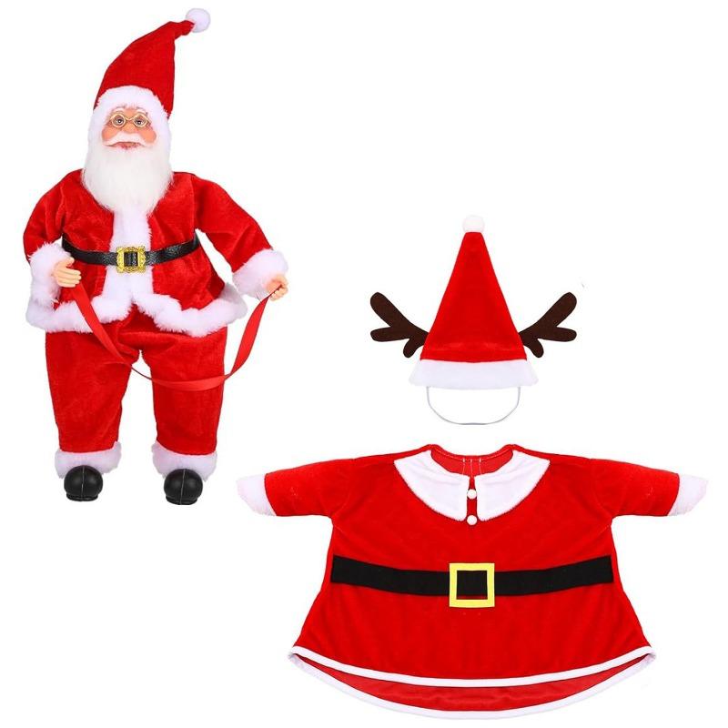 2 шт./компл. Наряд Санта Гусь Декор для газона Рождественский наряд Гусь для крыльца Уличное украшение двора для праздничной вечеринки