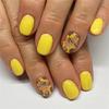 24 шт. Короткие квадратные накладные ногти Глянцевые Полное покрытие Искусственные ногти Желтые нажимные ногти Маникюрные принадлежности для женщин