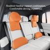 Double-Layer Car Headrest Suede Perforated Breathable High-End Seat Neck Protection Pillow Back Cushion Comfortable Support