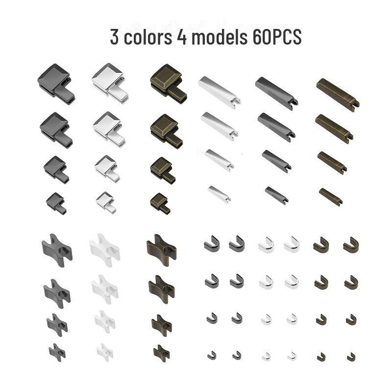 Комплект для ремонта металлической молнии с аксессуарами для двухстороннего открывания
