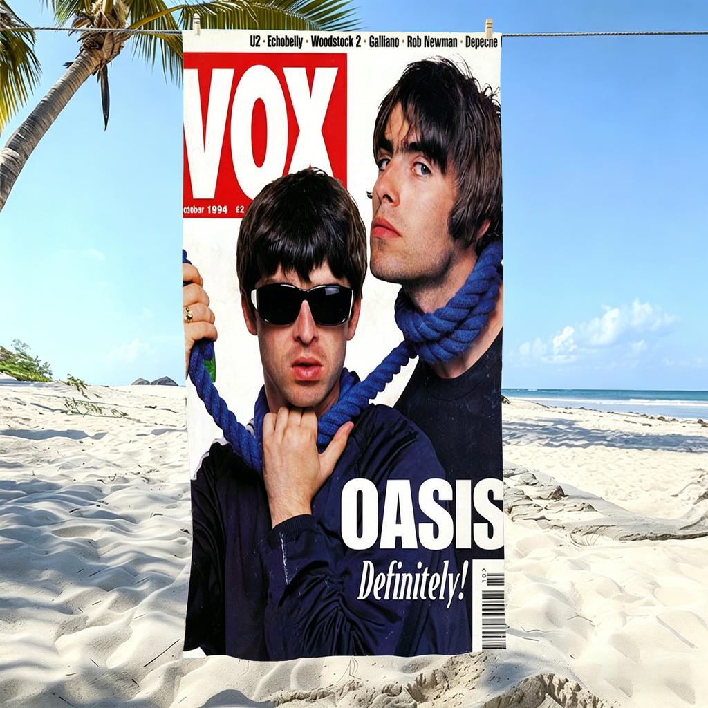 O-Oasis-S Полотенце с обложкой журнала Mojo Band, пляжное, из микрофибры, мягкое, быстросохнущее, для спортзала, спорта, Toalla для ванной, плавания, на открытом воздухе