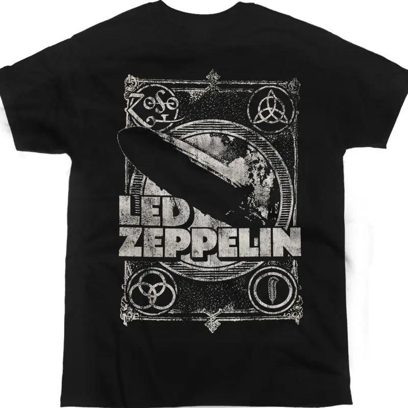 Led Zeppelin Икар Логотип Графический Унисекс Хлопок 2026 Лето Новый Мужской Рок Стиль Мода Уличная Одежда Футболка Уличная Мода Харадзюку Мода Оверсайз Топ