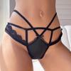 TERMEZY Women Sexy Lace Briefs Cross Strap Bow Panties Hollow Out Half Wrapped Hip Intimates Underwear