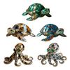 Sea Animal Figurine Simulated Turtle Octopus Statue Sculpture Home Office Desktop Fish Tank Aquarium Decoration Ornament