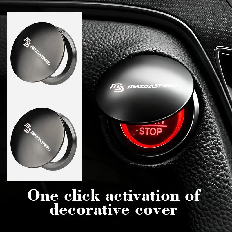 Rotary Ignition Start Stop Button Protector for Mazda CX-5 CX-30 3 6 Axela Atenza CX-4 CX-8 CX-9 Auto Supplies Decor CC2