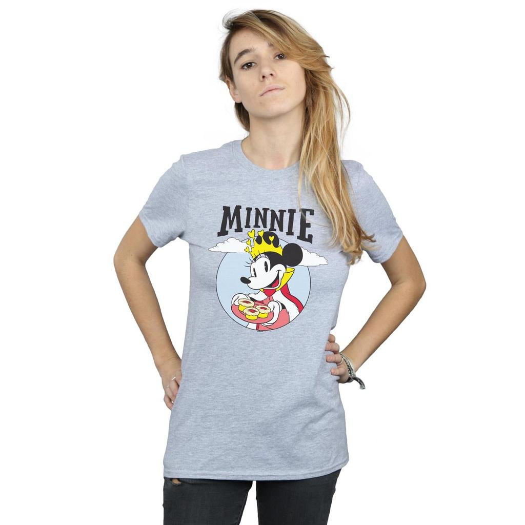 Disney Womens/Ladies Minnie Mouse Queen Cotton Boyfriend T-Shirt