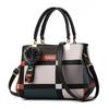 Модная женская сумка через плечо в стиле пэчворк, женская кожаная сумка через плечо, сумки-мессенджеры, сумки-ведра, женские сумки большой емкости