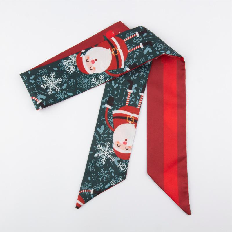 Festive Snowman Hair Scarf: Versatile Christmas & New Year Headband with Elegant Flowing Design
