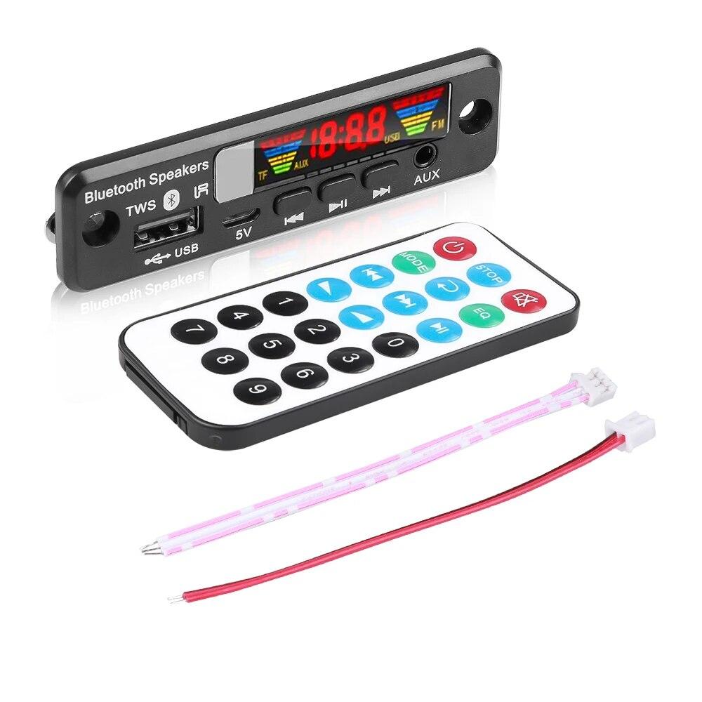 DC 3.7V-5V MP3 Decoder Board Wireless Bluetooth 5.0 Car MP3 Player Kit Support USB AUX TF FM Radio Call Recording Module