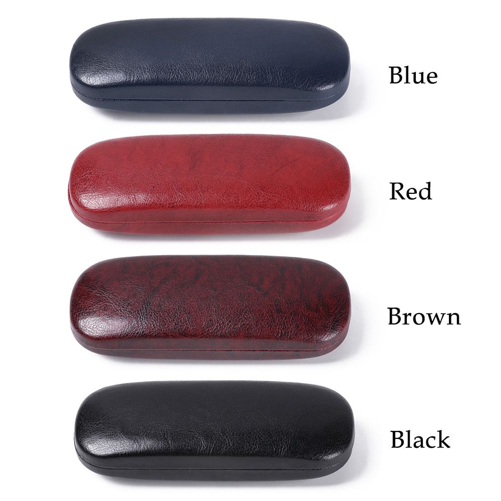Жесткий каркас Водонепроницаемый кожаный чехол для очков Футляр для очков для чтения Защита для очков Футляр для очков