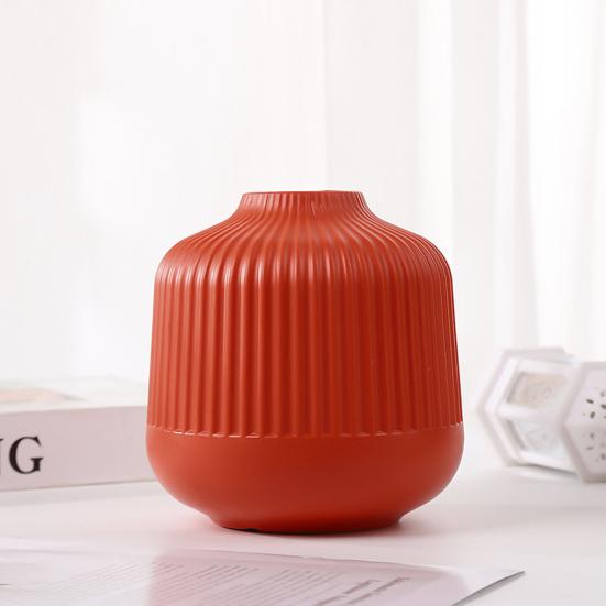Plastic Flower Vase Indoor Outdoor Modern Real Dried Flower Holder Floral Arrangement Container Living Room Bedroom Table Centerpiece Decoration