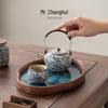 Чайный сервиз «Лотос» ручной работы: Чайник, шесть чашек с подносом - стиль кунг-фу