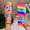 Large Sandals Women's Fashion Rhinestones Outdoor Summer Breathable Rhinestones Casual Sandals
