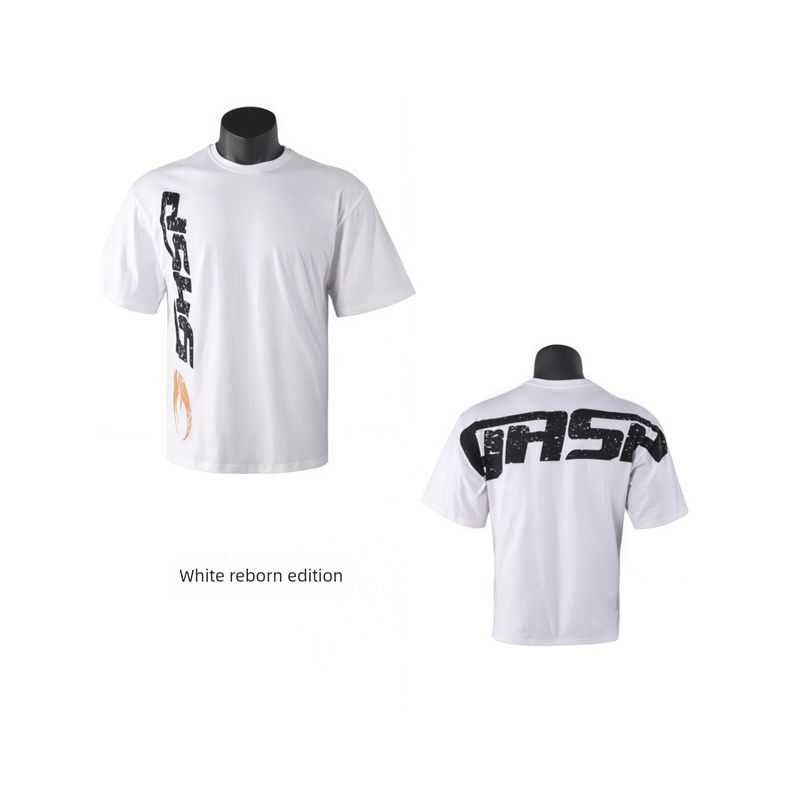 God Fitness European and American Original Short-Sleeved Trendy Loose Large Size T-Shirt Muscle Full Cotton Sports Half-Sleeved Training T-Shirt