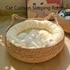 Handmade Rattan Woven Cat Litter, Removable Mat, Washable, Neat, Universal, Seasonal, Warm, Pet Store, Accessories, 4 Seasons,
