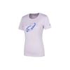 Logo Crew Neck Soft Comfortable Sports Short Sleeve T-Shirt Women Tops Light-Purple 2032D020-500