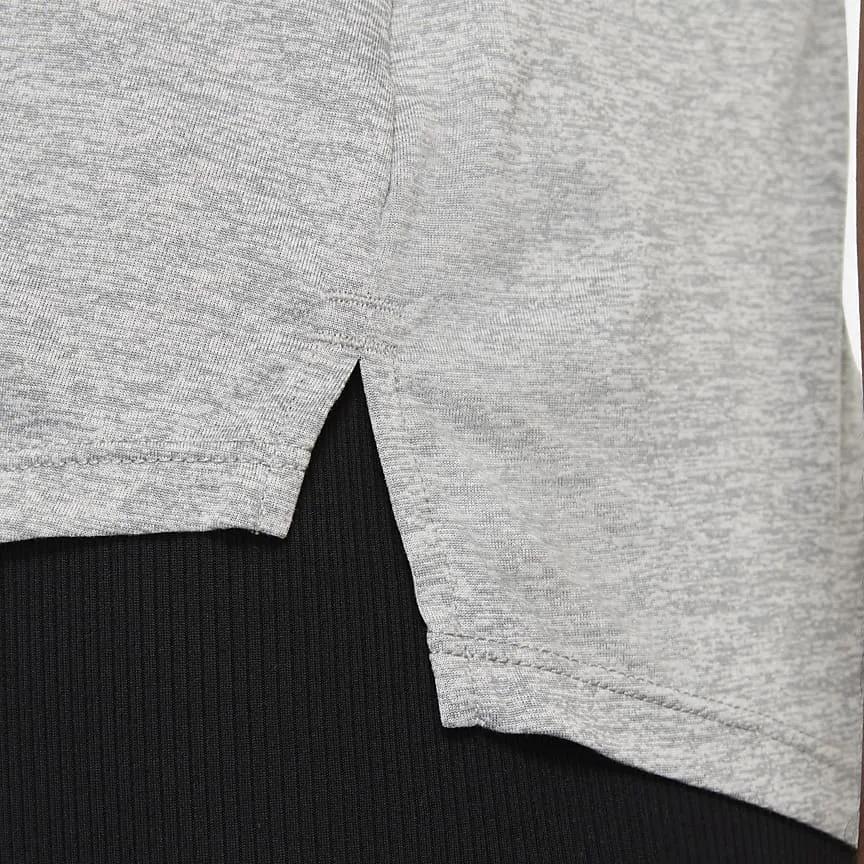 Nike T Shirts Women's Grain Gray Crew Neck Moderate (Unisex) T-Shirts DD0639 073