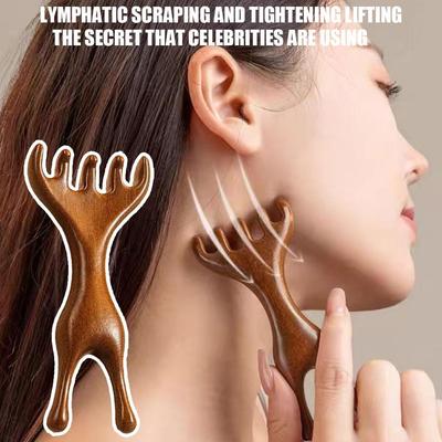 Расческа двойного назначения с пятью когтями и роговым гребнем, массажная расческа для головы и кожи головы, скрабирующая терапия Гуа S C4Y5