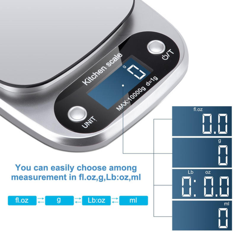5kgx/0.1g Digital Kitchen Weight Multifunction Electronic Weight For Food Precision Weight For Cooking Baking Jewelry