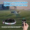 2X Cat Collar,Lighted Cat Collars for Night,Rechargeable Waterproof LED Cat Collar with Remote,Dog Lights
