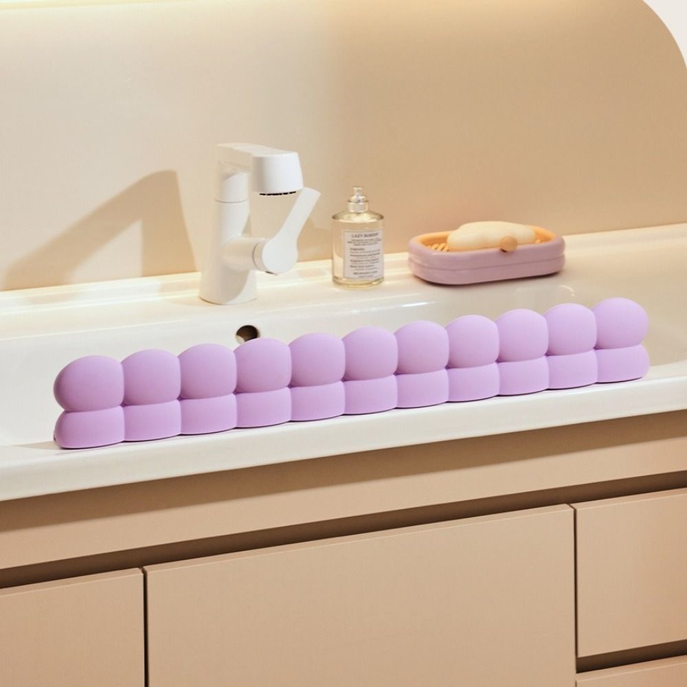 Silicone Sink Water Guard Washable Sink Water Retaining Strip Sink Splash Baffle Kitchen Bathroom