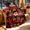 Custom Name Personalized Manchester United Print Blanket, Home Decor, Bedroom, Sofa, Camping, Couch, Gifts for Birthday Christmas