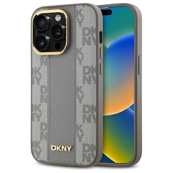 Dkny Dkhmp14Lpcpvsle Iphone 14 Pro6.1 Beżowy/Beige Hardcase Leather Checkered Mono Pattern Magsafe