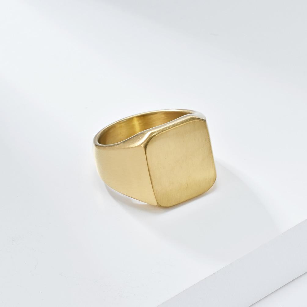 Персонализированное уплотнительное кольцо из матовой матовой нержавеющей стали для мужских минималистичных титановых украшений