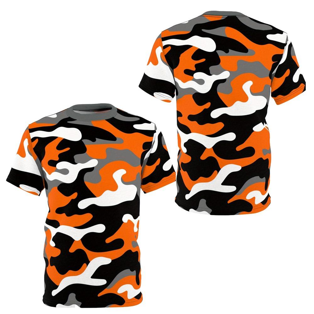 Bold Abstract Splash Tee Bold Orange Black Abstract Splash Design Men's Plus Size T-Shirt Men Women's Tshirt