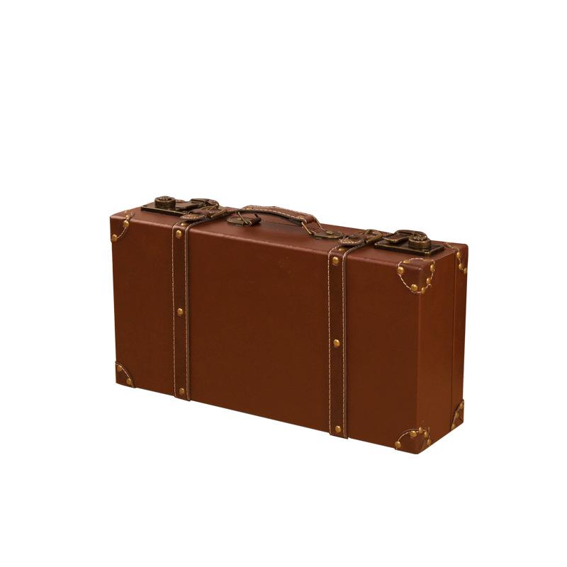 European Antique-Style Suitcase Set: Three-Piece Ornament Display & Storage Box for Home or Photography Props