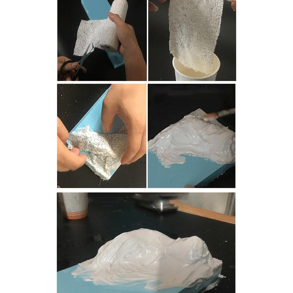 Пластыри Бинт Рулон для рукоделия и художественных проектов Быстросохнущий и легко формуемый Изготовление маски для слепка живота Скульптуры