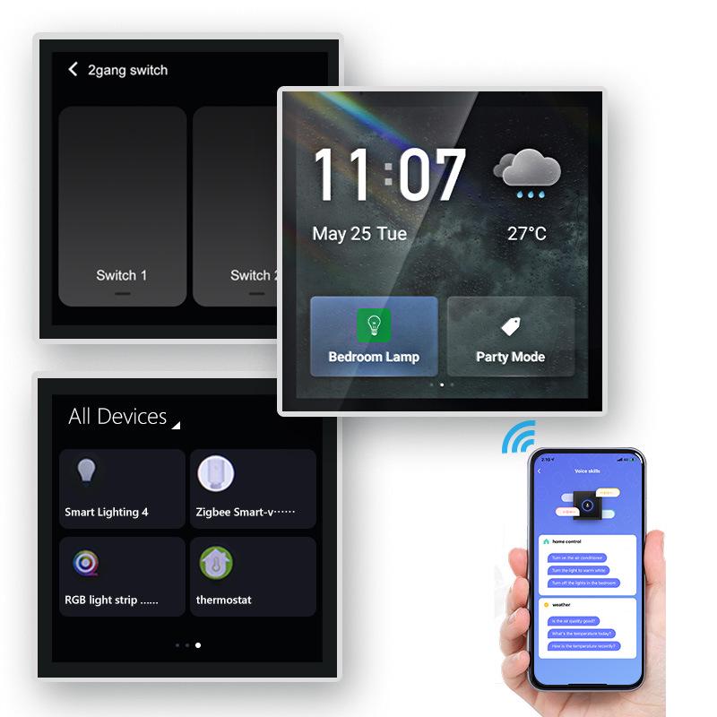 Tuya 4-дюймовый сенсорный хаб для умного дома со встроенной Alexa и управлением сценами