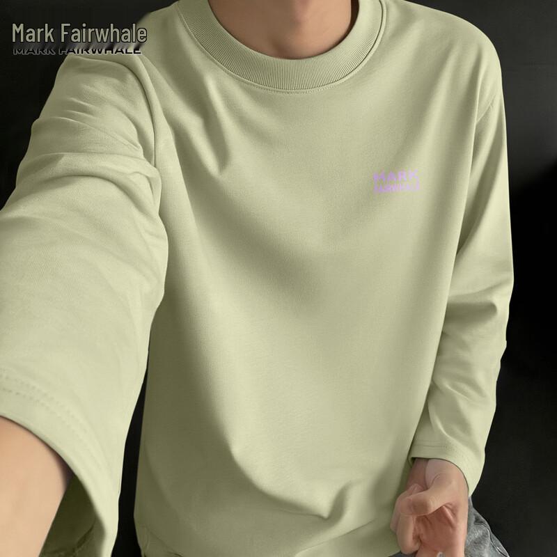 Mark Fairwhale Мужская повседневная хлопковая футболка с длинным рукавом
