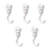 TOSO Picture Rail T-Hooks, 30A, Hook A (Ceiling Mount), Post-Installation Type, White, 5-Pack