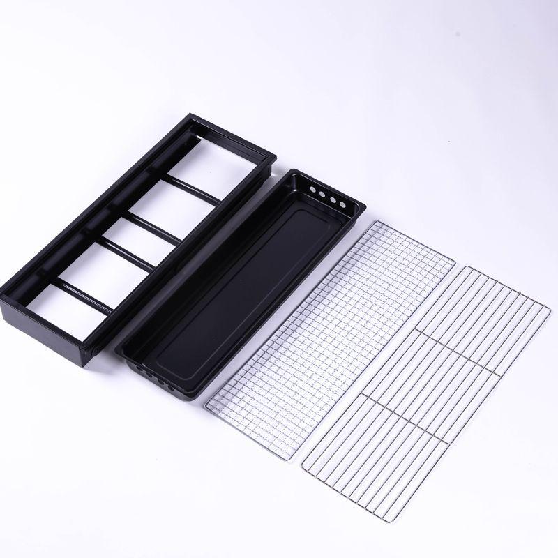 Portable Outdoor Charcoal BBQ Grill: Thickened Roasting Box with Full Tool Set for 3-6 People